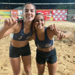 Rafa e Maria Clara, dupla campeã do Goiano sub-23 de vôlei de praia 2025