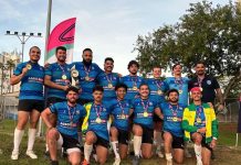Em São Paulo, Xavantes Rugby busca defender o título no 2º NDU Sevens masculino 2025 foto do elenco campeão do Xavantes UFG