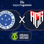 AO VIVO CRUZEIRO X ATLÉTICO-GO BRASILEIRO SUB-20 ARTE WILLIAN ROMMEL EG