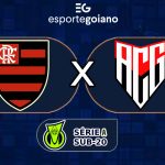 AO VIVO FLAMENGO X ATLÉTICO-GO SUB-20 ARTE WILLIAN ROMMEL EG