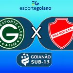 AO VIVO GOIÁS X VILA NOVA GOIANÃO SUB-13 FINAL ARTE WILLIAN ROMMEL EG