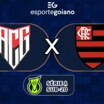 Atlético-GO x Flamengo – arte para a 14ª rodada do Brasileirão sub-20 de 2025