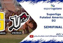 Veja como foi: Goianos FA 27×17 AD Vikings (SP) – semifinal da Superliga D2 de futebol americano