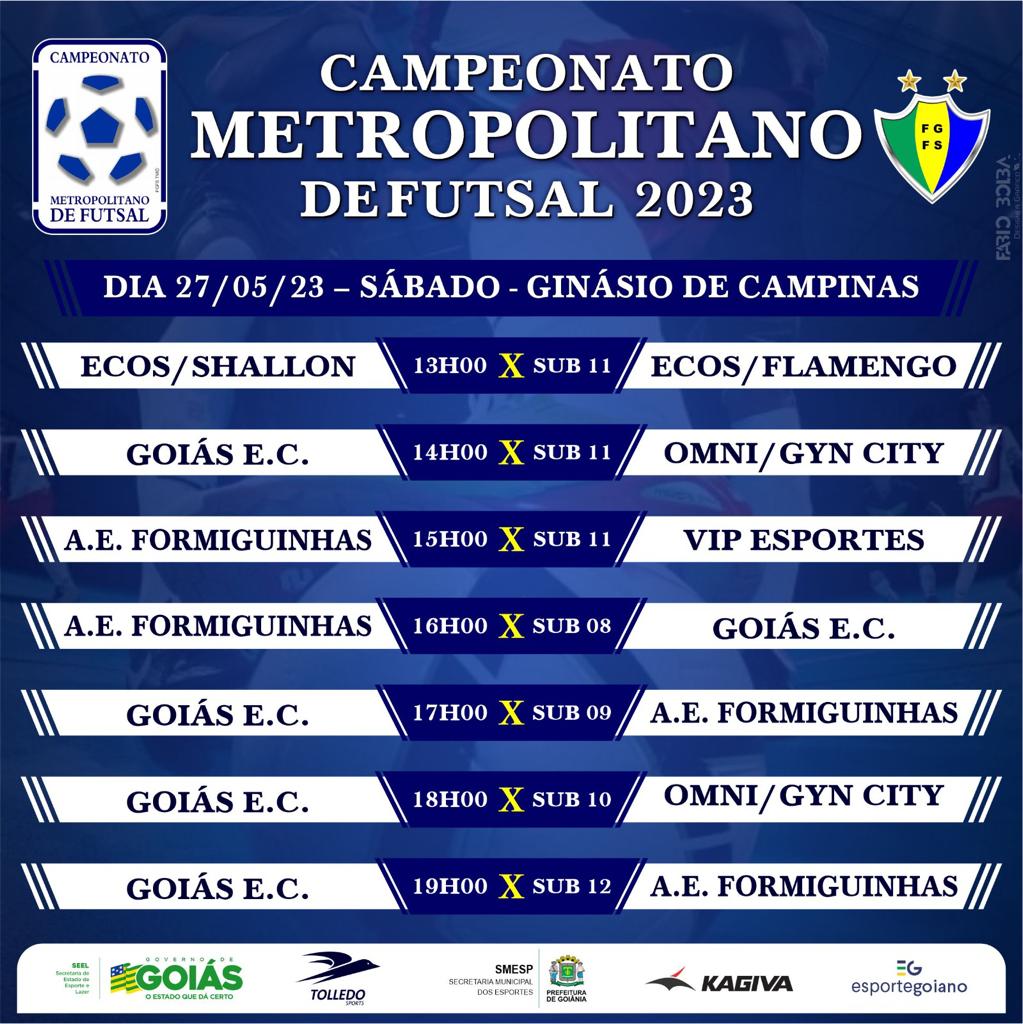 Campeonato Metropolitano de Futsal tem início neste fim de semana com