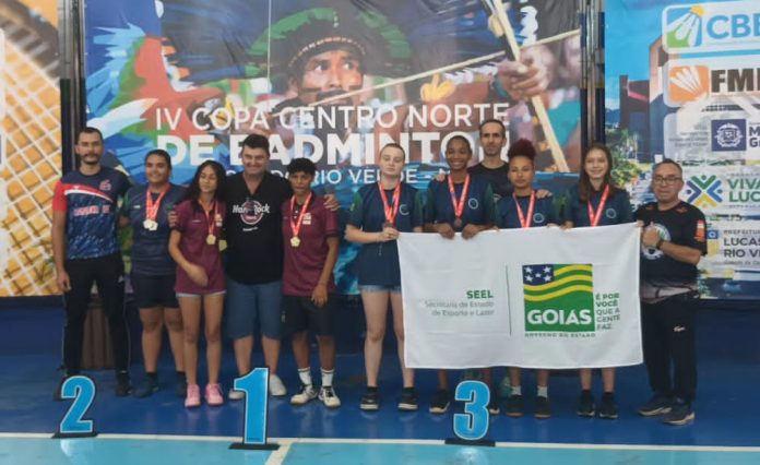 Com 15 medalhas, Goiás fica em 3º lugar por equipes na Copa Centro-Norte de Badminton