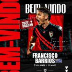 Francisco Barros, volante uruguaio de 22 anos, novo reforço do Atlético-GO para 2025