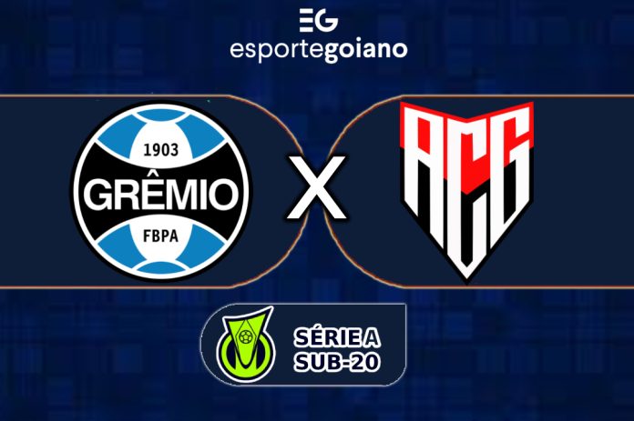 arte para a partida entre grêmio x atlético-go pelo brasileirão sub-20