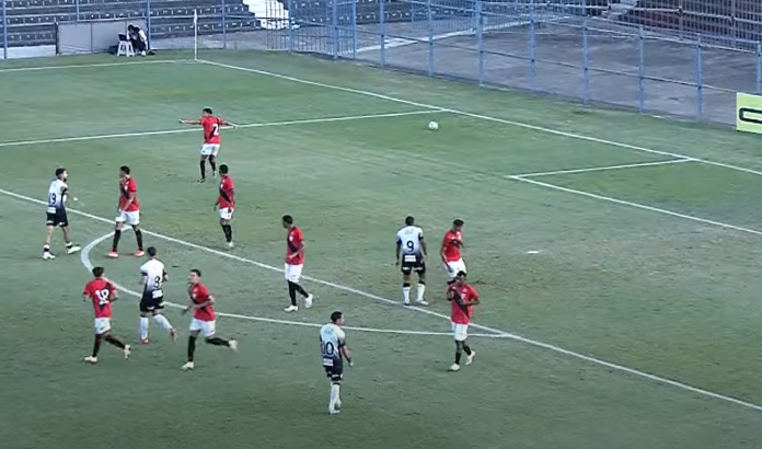 foto da transmissão da partida entre corinthians e atlético-go