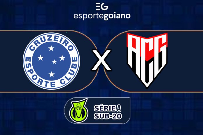 arte para a partida entre cruzeiro x atlético-go pelo brasileirão sub-20