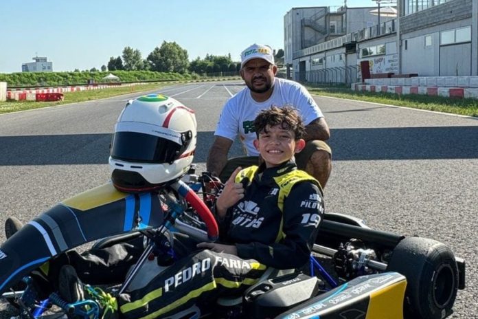 foto do piloto de kart pedro faria