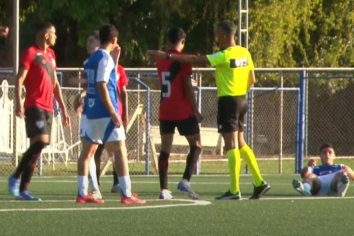 captura de tela da partida entre cruzeiro x atlético-go pelo brasileirão sub-20