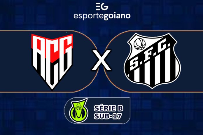arte para a partida entre atlético-go x santos pelo sub-17