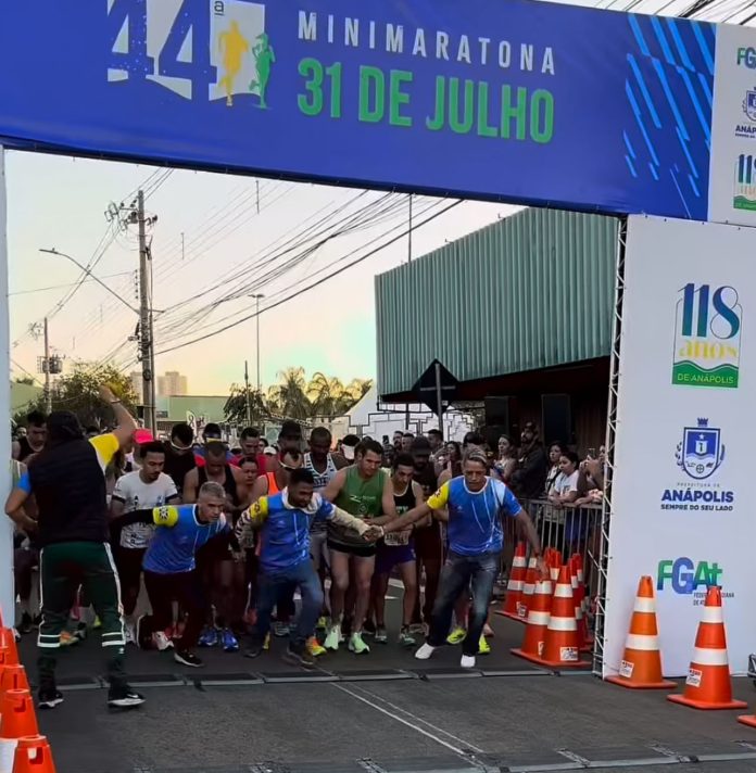 foto da largada da minimaratona de anápolis