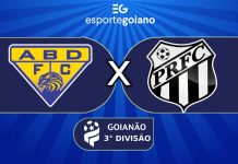 Ao vivo: ABD 1×0 Pires do Rio – 11° rodada da Terceira Divisão do Goianão