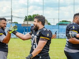 Atleta do Goianos FA destaca “gratidão eterna” após acesso no futebol americano nacional