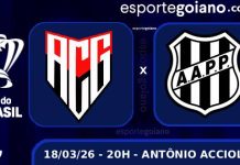 Após vice do Goianão, Atlético-GO tenta avançar na Copa do Brasil diante da Ponte Preta