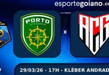 No Espírito Santo, Atlético-GO tenta manter embalo diante do Porto Vitória na Copa Centro-Oeste