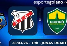 Lutando pela classificação, Anápolis recebe o Cuiabá na última rodada da 1° fase da Copa Centro-Oeste