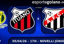 Fora de casa, Anápolis encara o Ituano pela estreia do Brasileiro da Série C