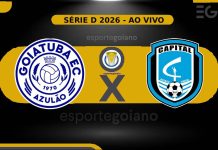 Ao vivo: Goiatuba x Capital – 8ª rodada da Série D