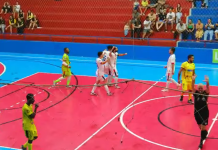 Com emoção até o último segundo, Formigas/São Luís é campeão da Copa Goiás de Futsal Thayson comemora gol na final.