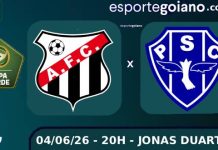 Iniciando decisão da Copa Verde, Anápolis recebe o Paysandu no Jonas Duarte
