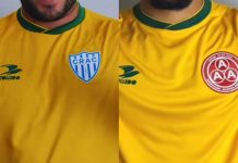 No clima da Copa, Crac e Anapolina apresentam camisa em alusão à seleção brasileira
