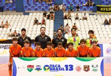 Formiguinhas goleia Amazonas e garante vaga na decisão da Taça Brasil de futsal sub-13
